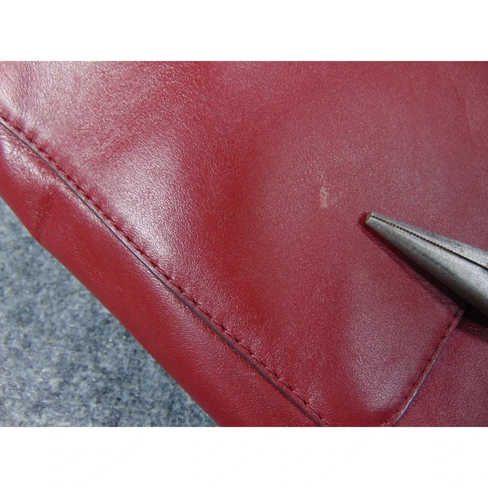Michael Kors Bedford Legacy‎ Crossbody Red Smooth Leather Front Pocket